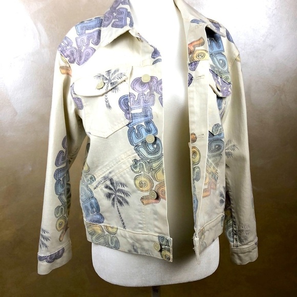 RARE MOTHER MOUNTAIN ROLLER SKATE LOS ANGELES DENIM JEAN JACKET S - Picture 2 of 4